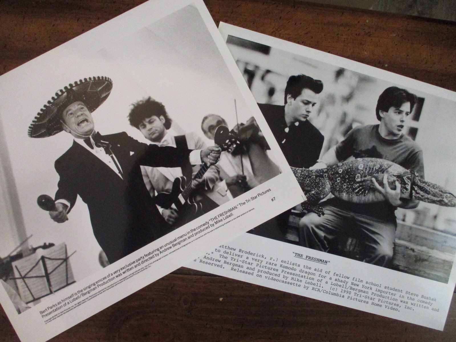THE FRESHMAN(Bert Parks/Frank Whaley/Matt Broderick)2-1990 10 X 8 B & W Photos