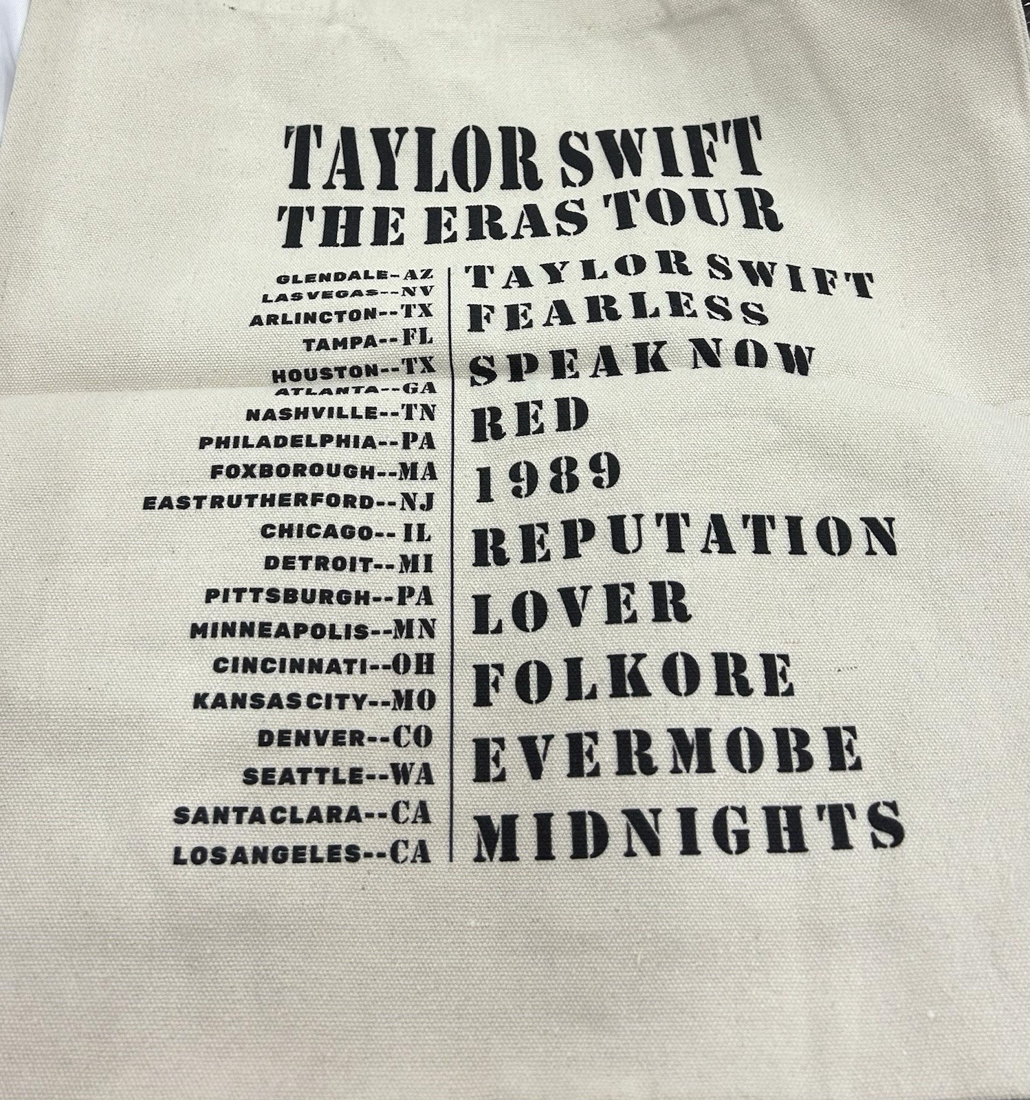 TAYLOR SWIFT The Eras Tour Canvas TOTE BAG,- BRAND NEW, SEALED