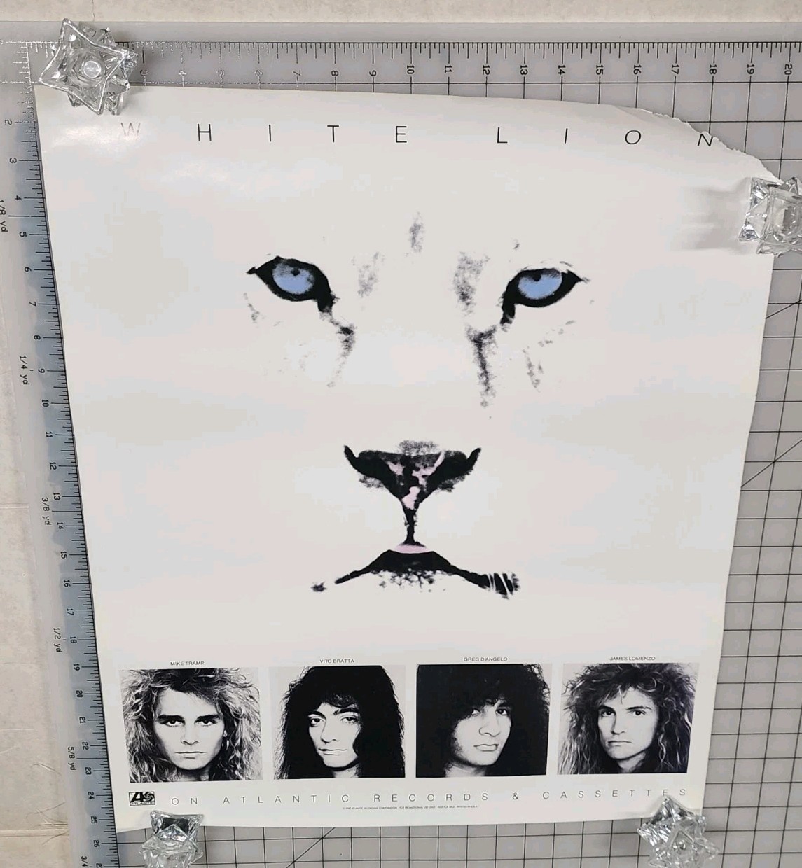 Poster 1987 White Lion Mike Tramp Promo Not for sale original vintage rare