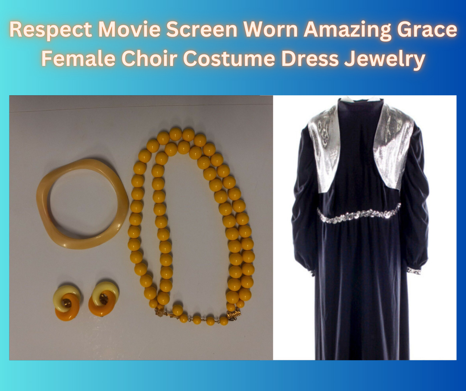 Respect Movie Screen Worn Amazing Grace Female Choir Costume & Jewelry (C)