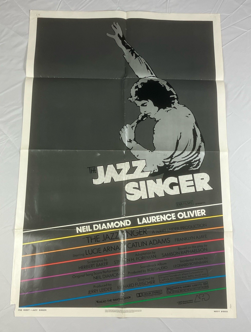 THE JAZZ SINGER Original One Sheet Movie Poster 27″ x 41″ Neil Diamond 810003