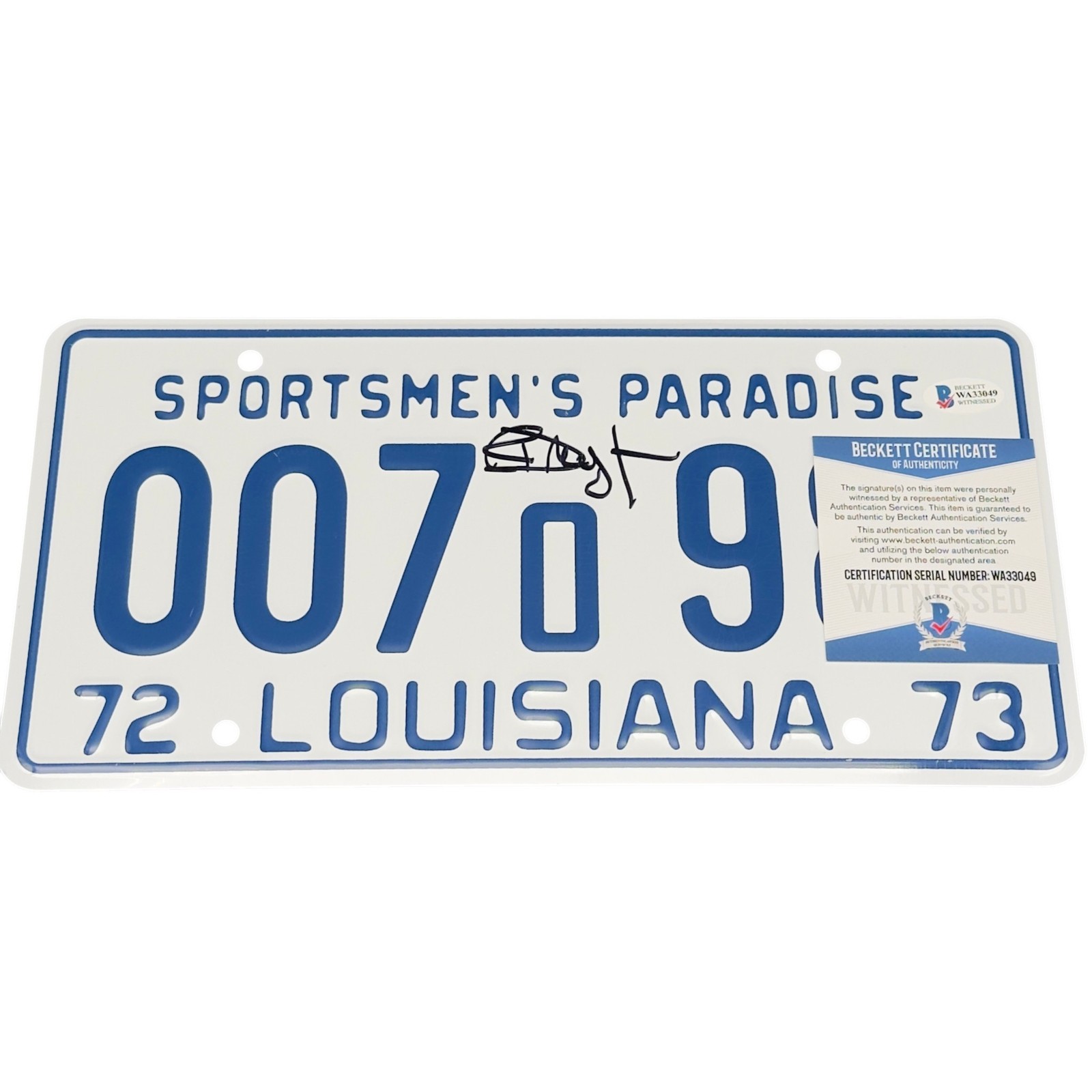 Richard Dreyfuss Signed Jaws License Plate Autographed Beckett COA Authentic!!