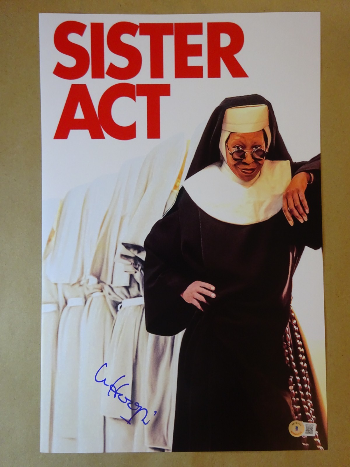 Signed Whoopi Goldberg Autographed 11″x17″ Sister Act Photo Beckett BAS COA