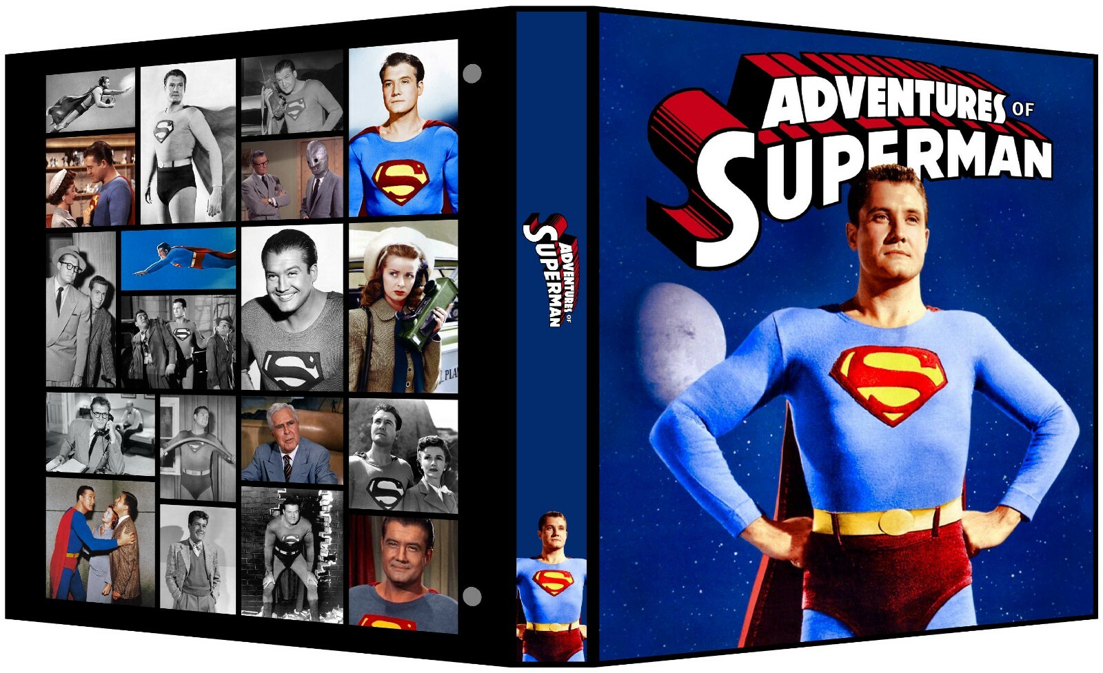 ADVENTURES OF SUPERMAN Custom 3-Ring Binder Photo/Trading Card Album REEVES