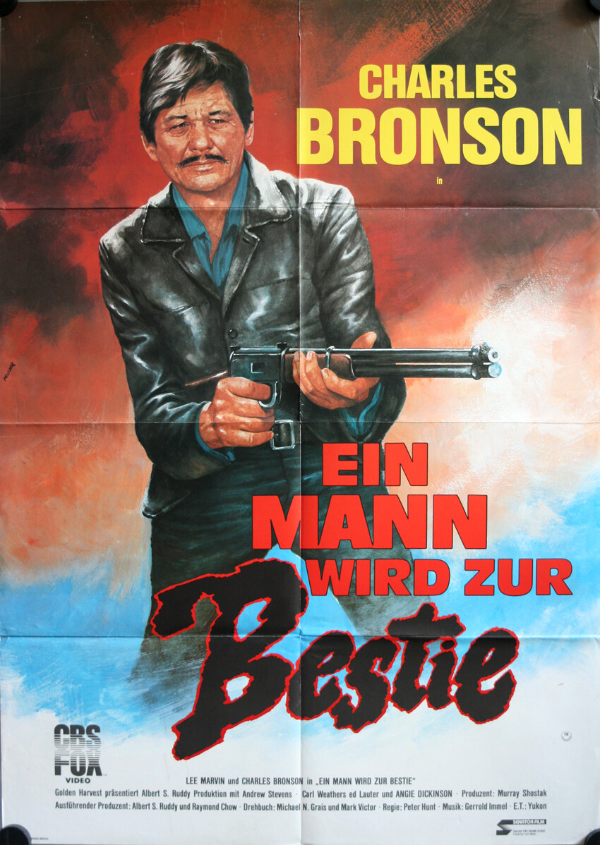 Yukon Death Hunt in Mann wird zur Bestie German video movie poster A1 Bronson