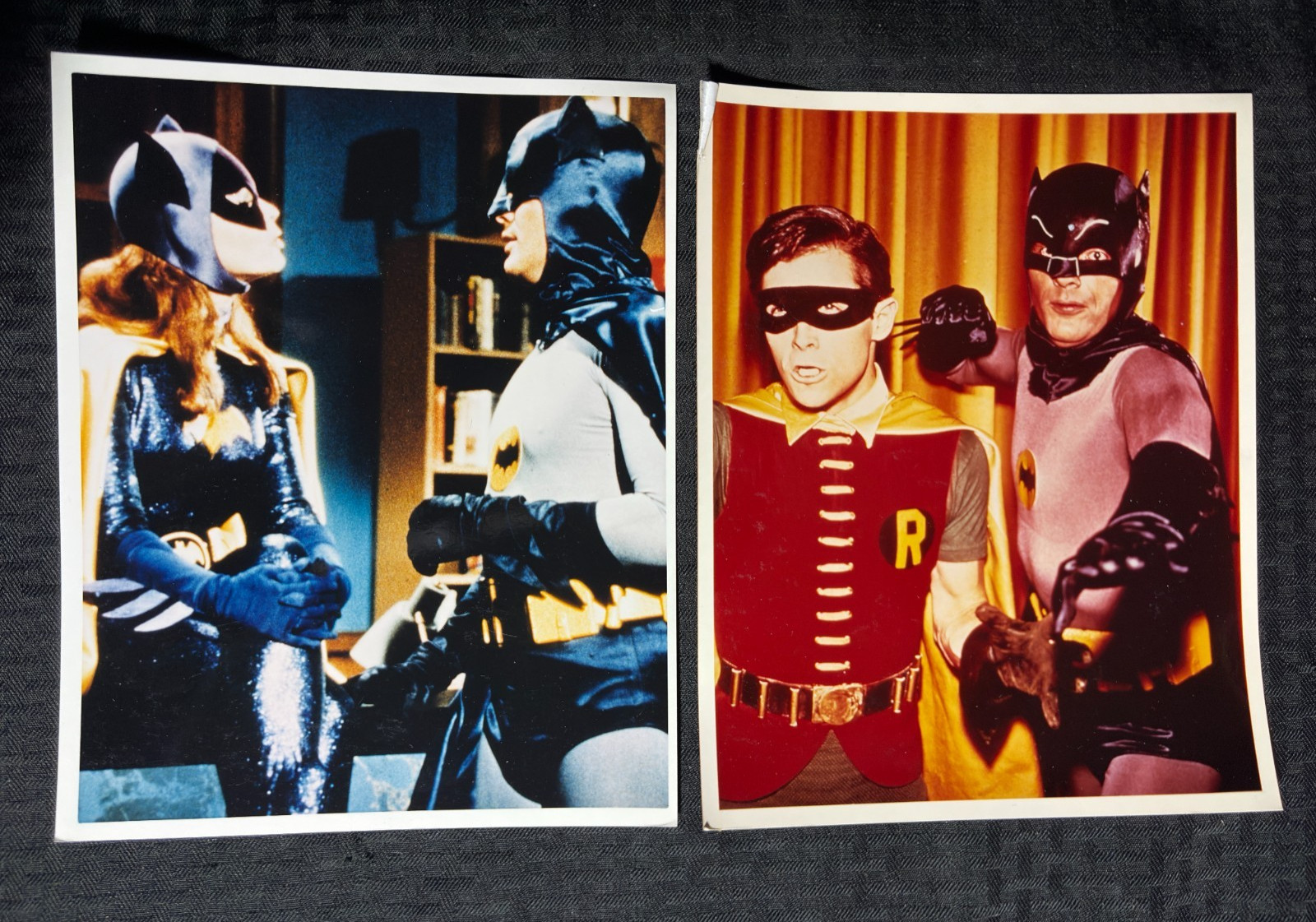 Vintage BATMAN ORIGINAL SERIES 8×10″ Color Photo FN/FN+ Robin & Batgirl LOT of 2
