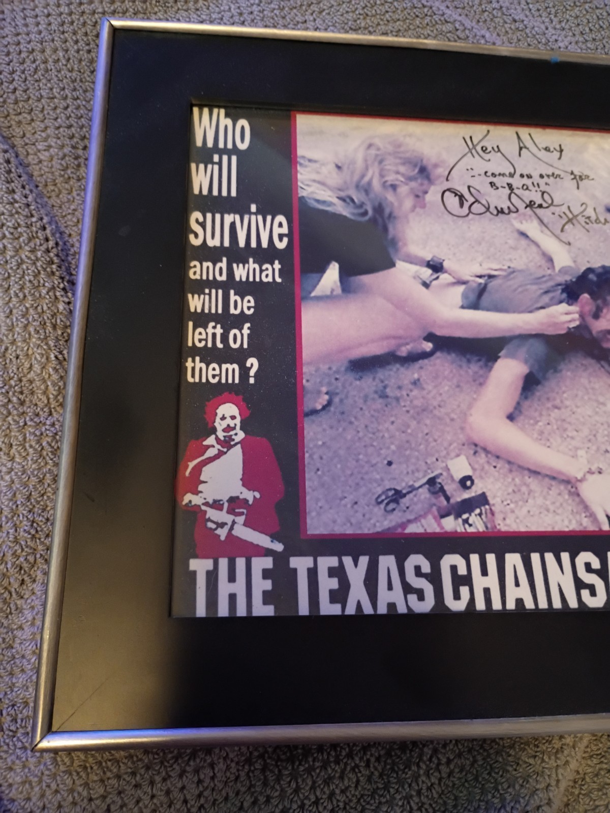 The Texas Chainsaw Massacre Signed By Edwin Neal (Hitch Hiker) 1974