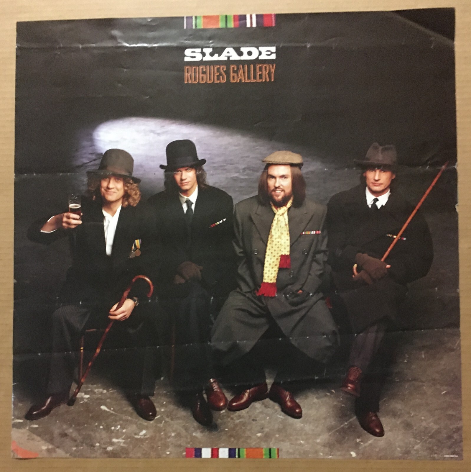 SLADE Rare VINTAGE 1985 PROMO POSTER for Rogue Gallery CD 23×23 Never Displayed