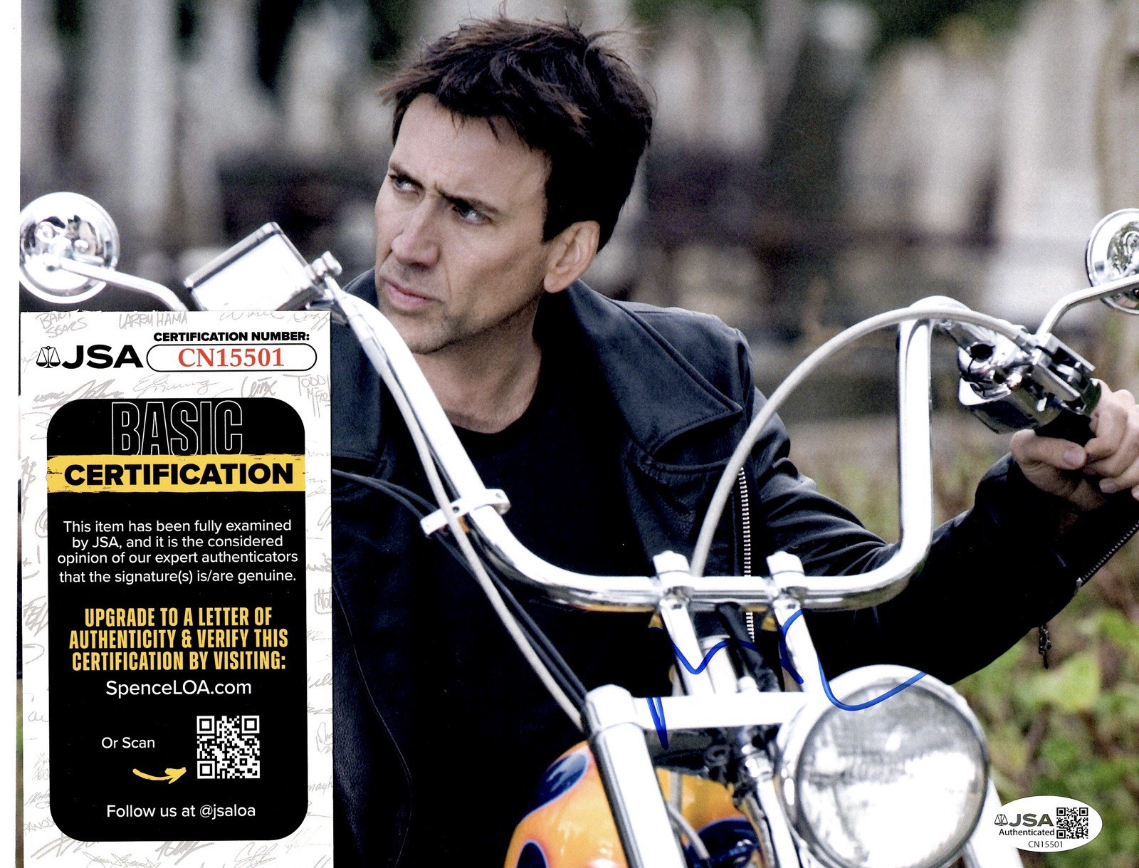 Nicolas Cage Signed 8×10 Photo Autographed Ghost Rider JSA COA