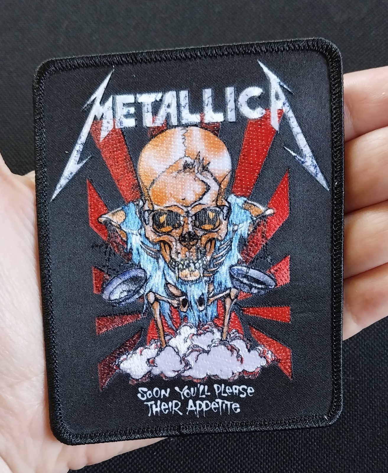 METALLICA ~ DORIS ~ Licensed Iron On Heavy Metal Band Battle Jacket PATCH