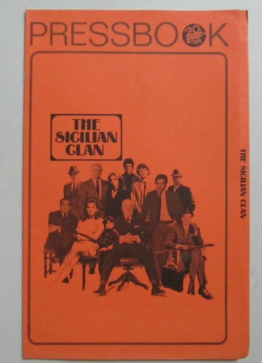 THE SICILIAN CLAN ORIGINAL PRESSBOOK 1969 NO CUT OUTS GANGSTER FILM JEAN GABIN