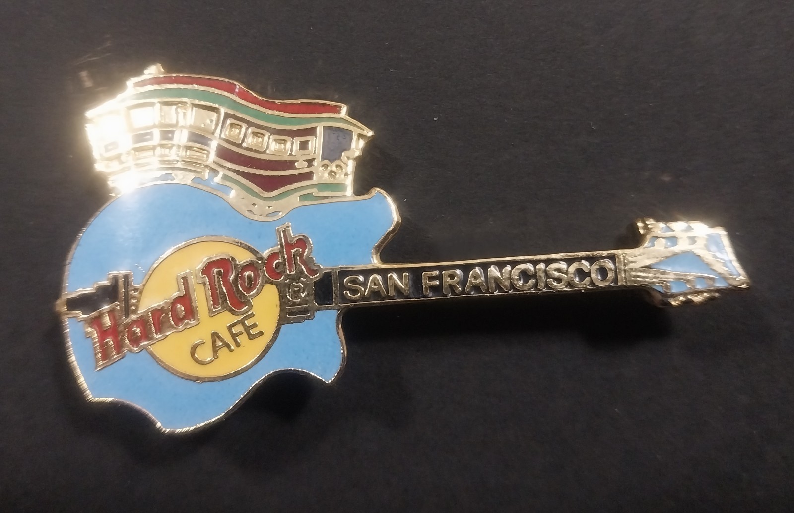 Hard Rock Cafe Guitar Pin San Francisco CA,Streetcar