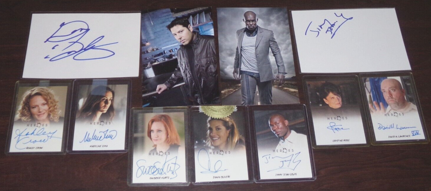 Heroes Archives Rittenhouse 2010 Autographed Cards Zima Crow Rose Kurtz Oliver +