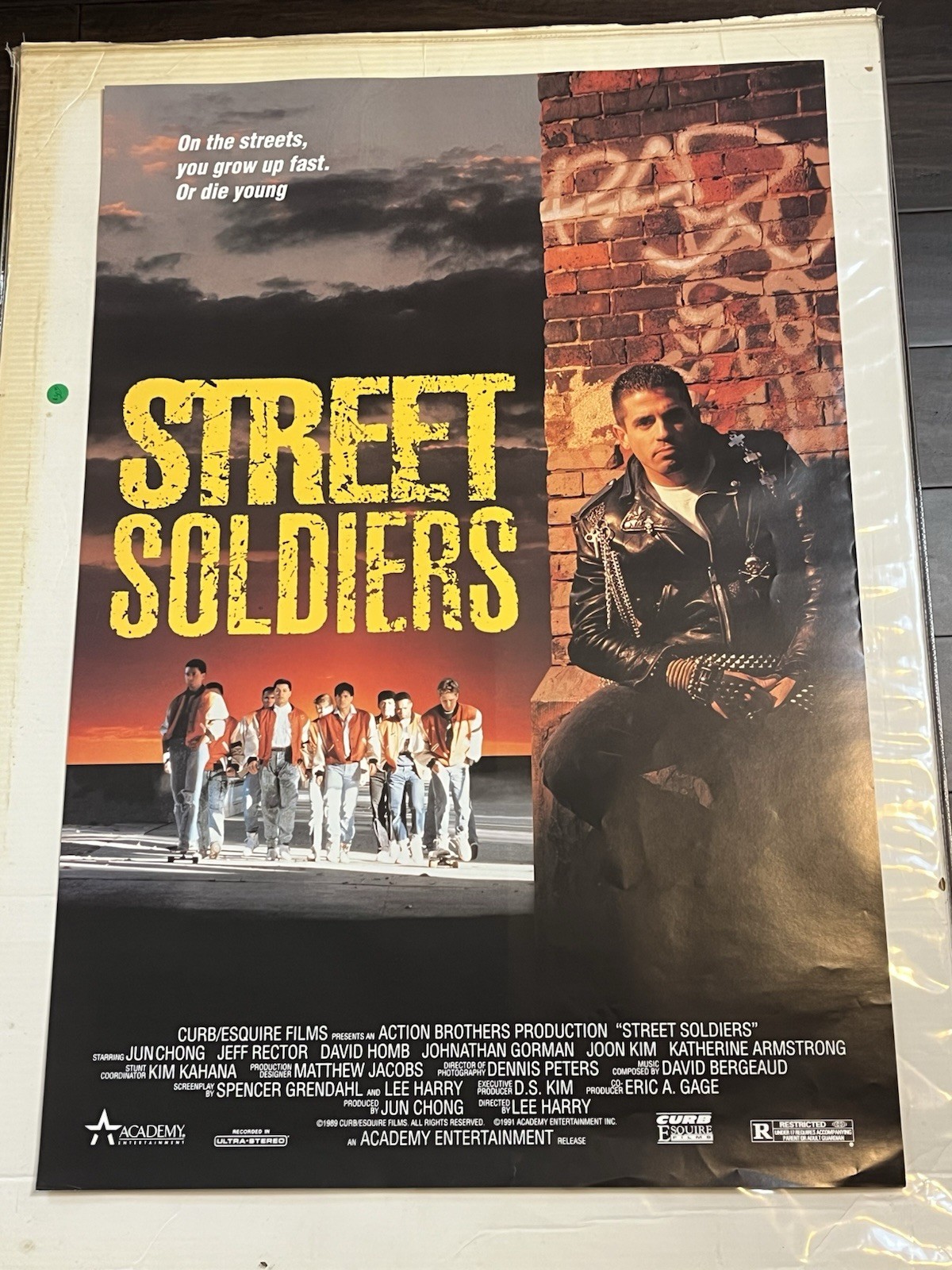 Vintage Movie Theater Street Soldiers Poster Man Cave Wall Decor 90s