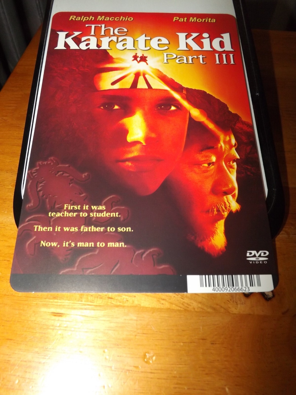 THE KARATE KID PART III DISPLAY BACKER CARD (not a dvd) 5.5″ X 8″ NO MOVIE