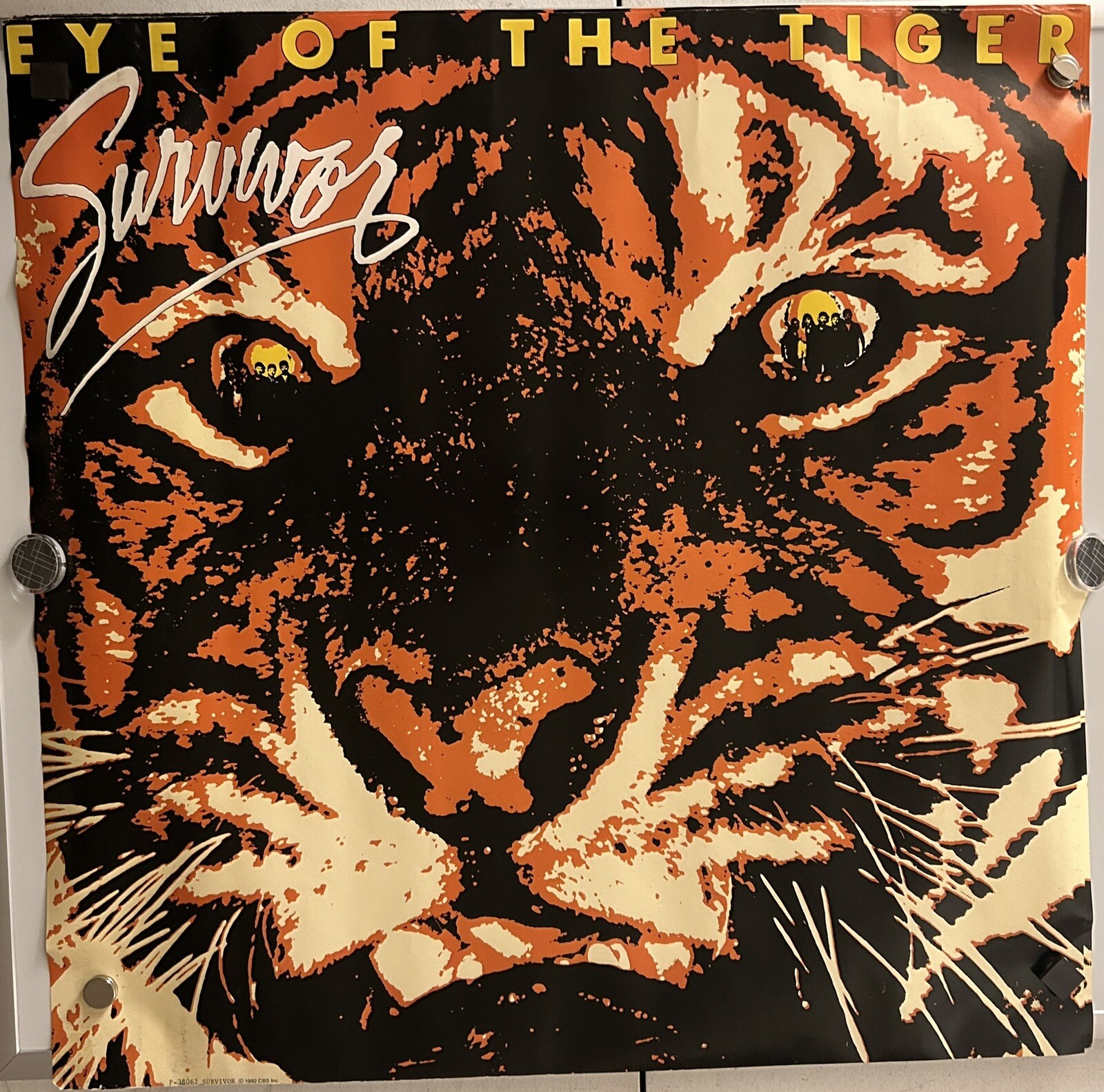 Survivor- Eye of the Tiger Vintage Promo Poster. 23×23