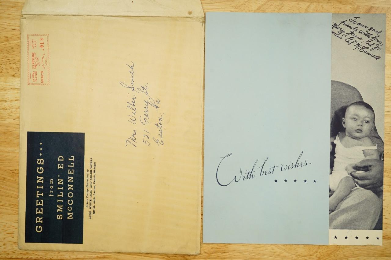 Radio Advertising Paper Photo Smilin’ Ed McConnell Acme White Lead Color Works