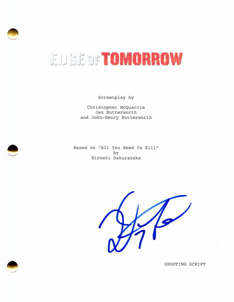 DOUG LIMAN SIGNED AUTOGRAPH EDGE OF TOMORROW FULL MOVIE SCRIPT – TOM CRUISE RARE