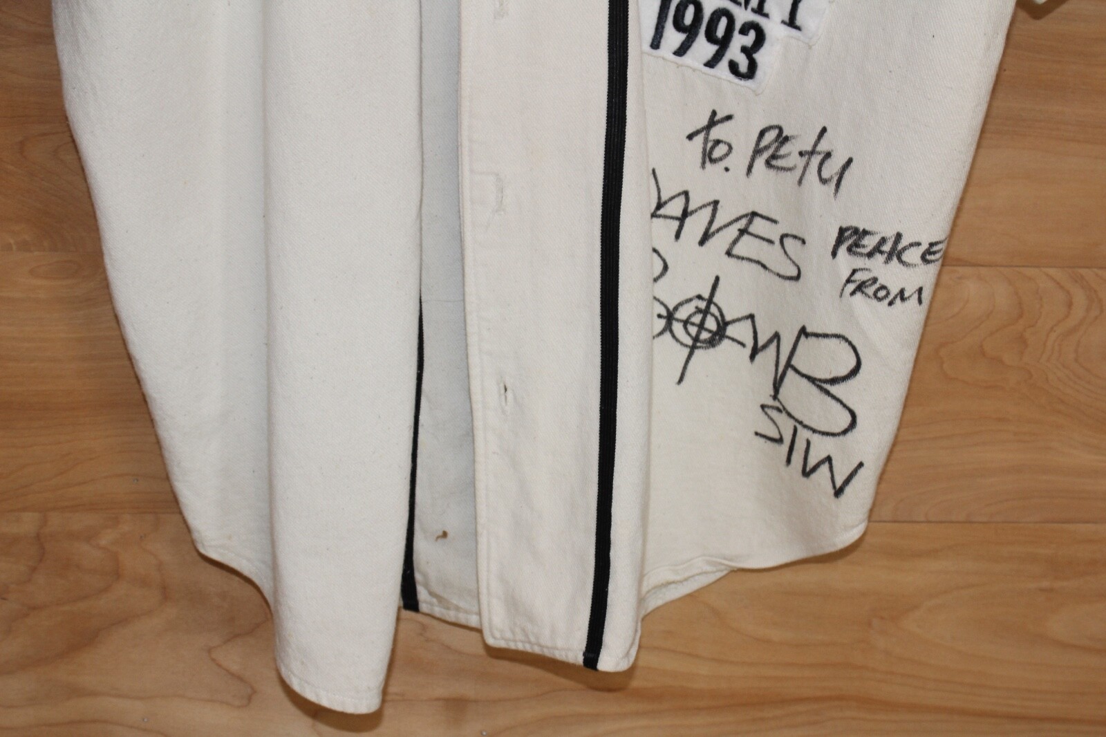 Vintage 1993 Public Enemy Rock Embassy Baseball Jersey Chuck D Signed Bomb Squad