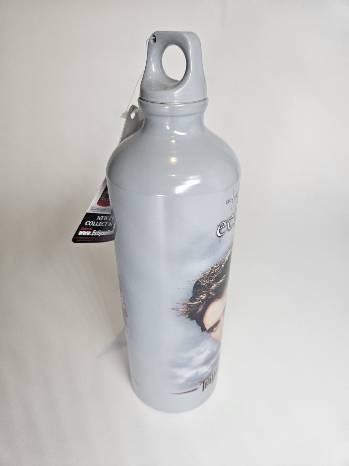 Twilight Saga Eclipse Team Edward Aluminum Gray Water Bottle New w/ Tags 33floz