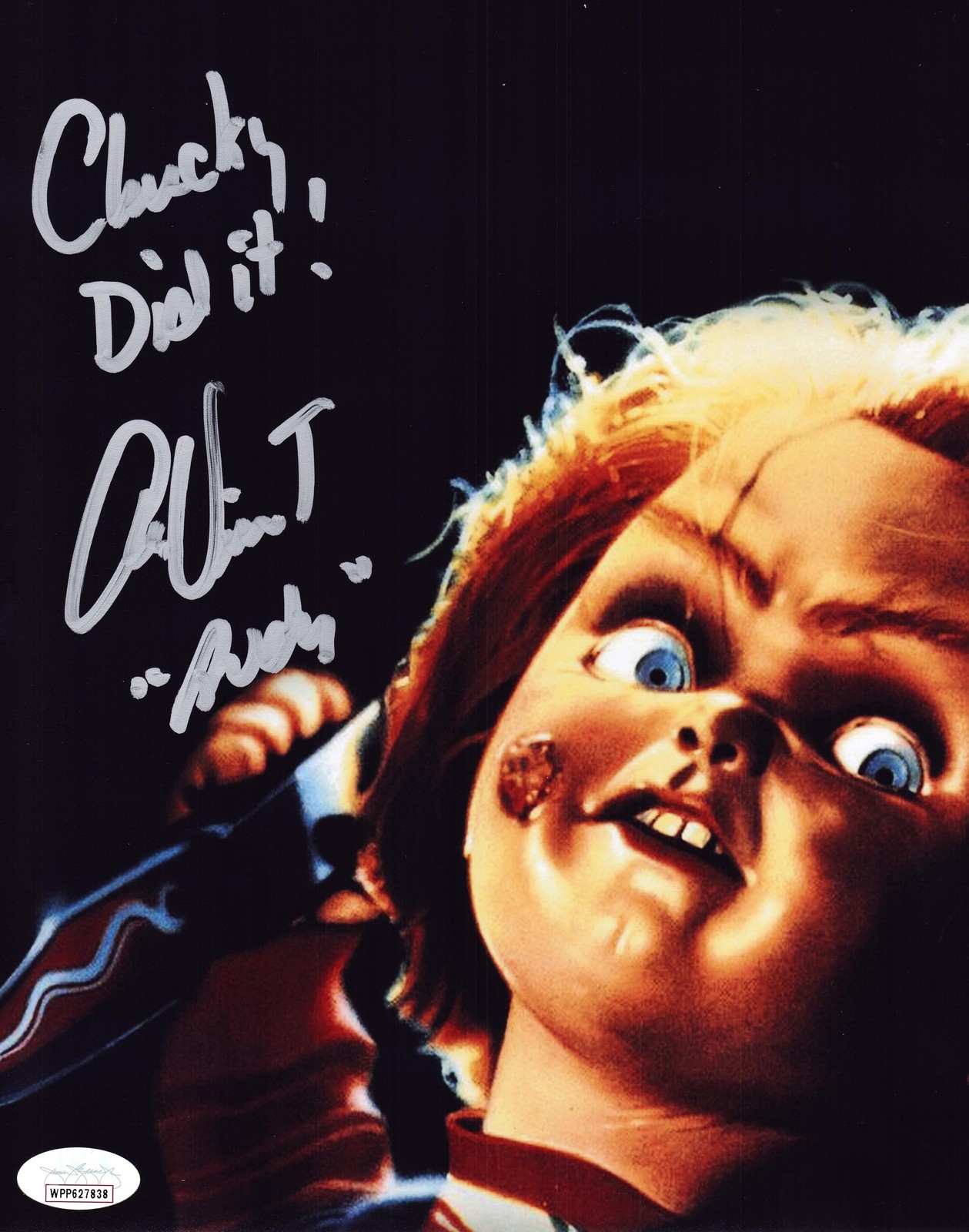 Alex Vincent Signed Childs Play 8×10 Photo Chucky Autograph Andy Barclay JSA 838