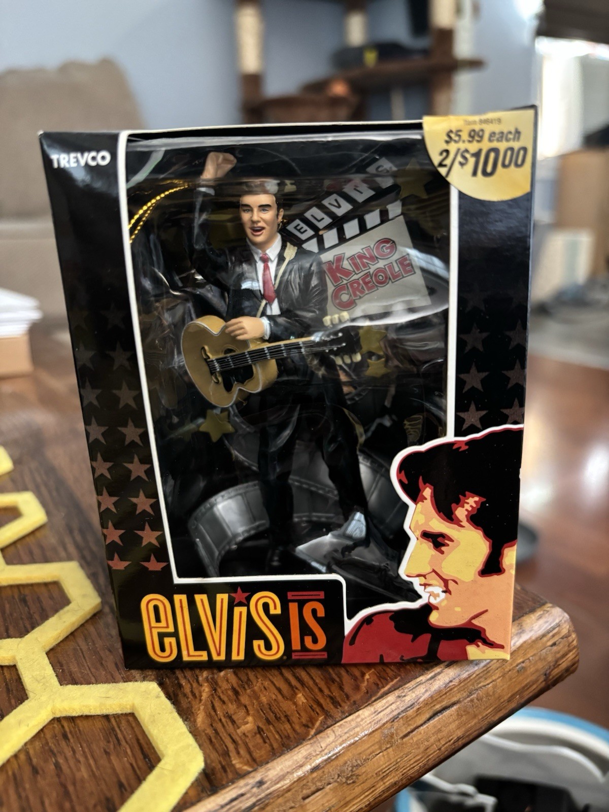 Trevco Elvis Presley King Creole Collectible Figurine Boxed Music Memorabilia