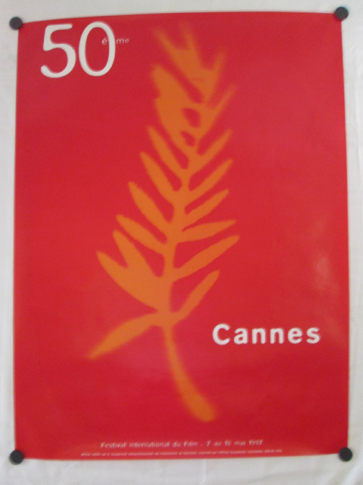 CANNES FILM FESTIVAL 1997 ORIGINAL OFFICIAL POSTER 32″ X 24″ MINT