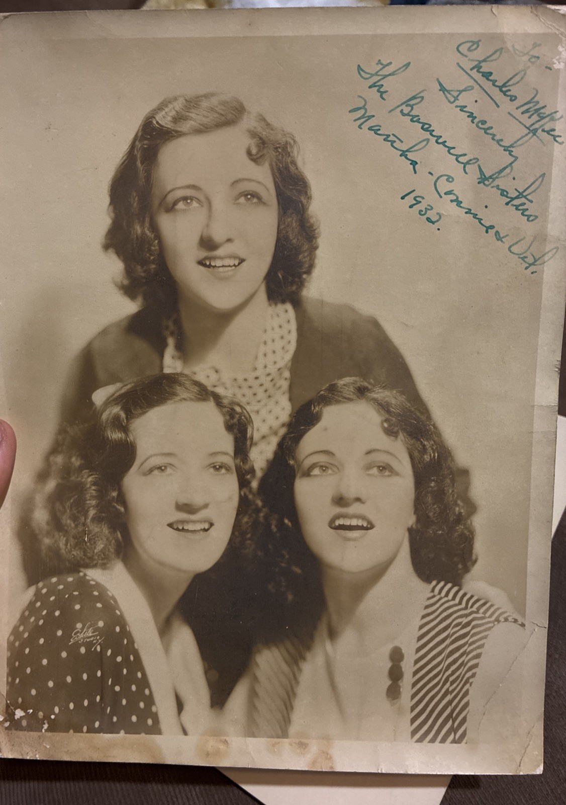 THE BOSWELL SISTERS Autographs Music SIGNED Photograph 20s 30s Jazz band