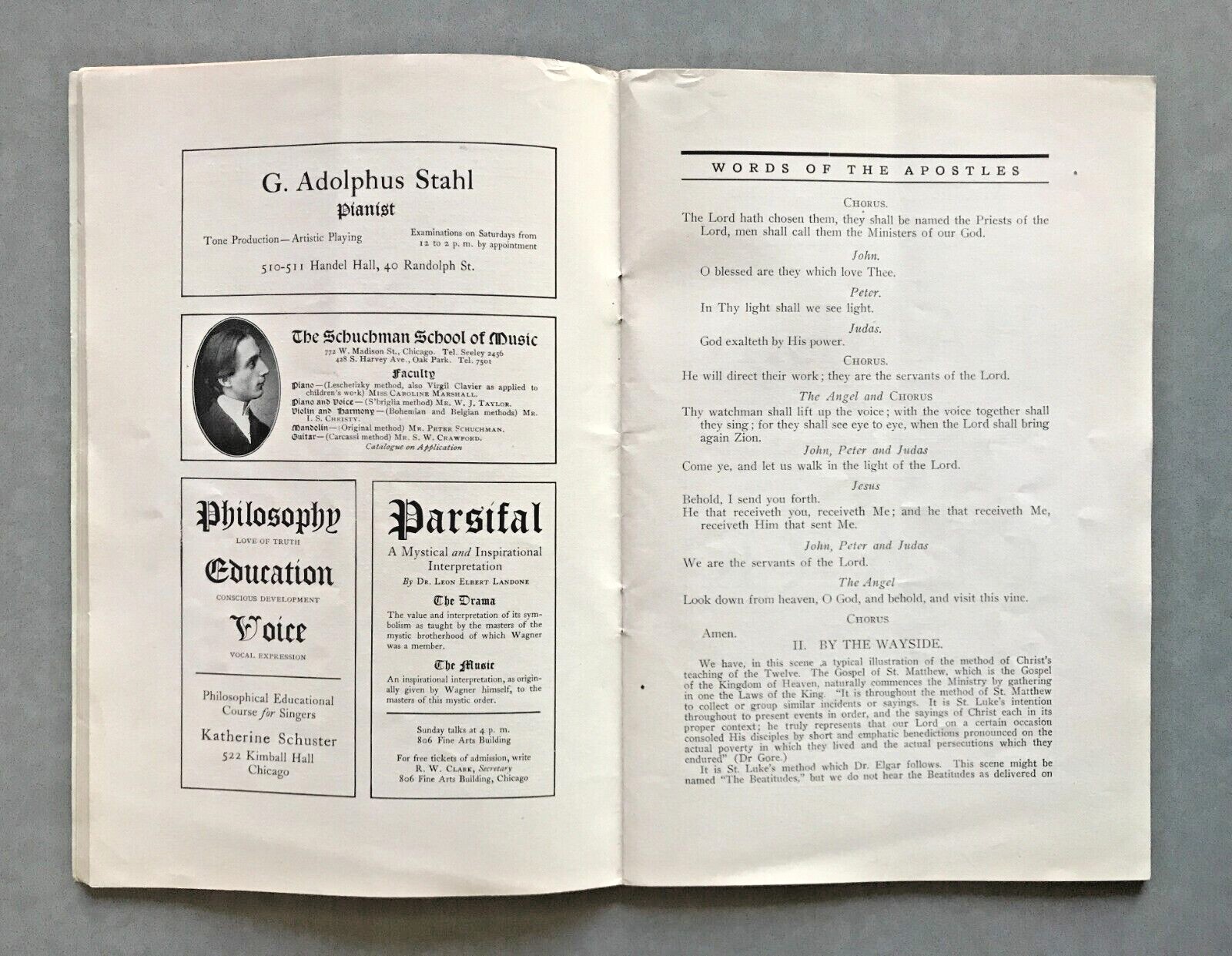 Pair of Theater Programs 1905 – 1908 Apollo Musical Club Chicago
