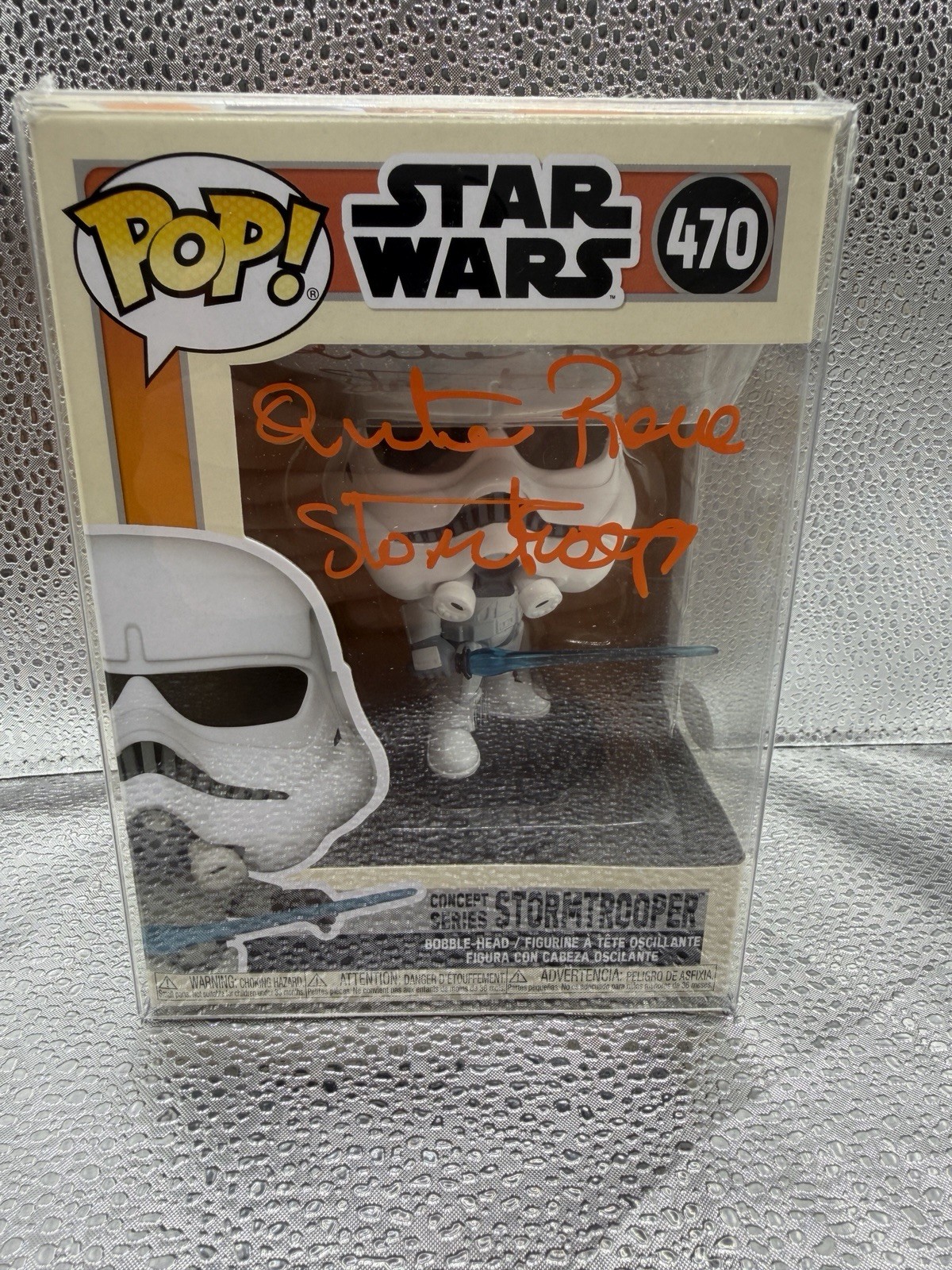 Quentin Pierre Star Wars Stormtrooper Funko Pop #470 autographed JSA