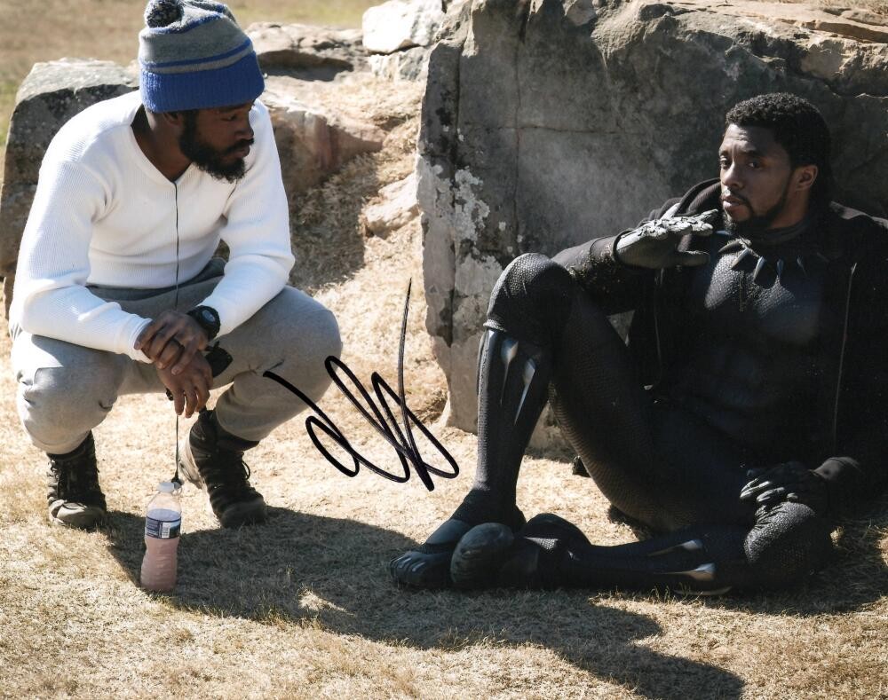 Ryan Coogler Signed Autograph 8×10 Photo – Black Panther w/ Chadwick Boseman