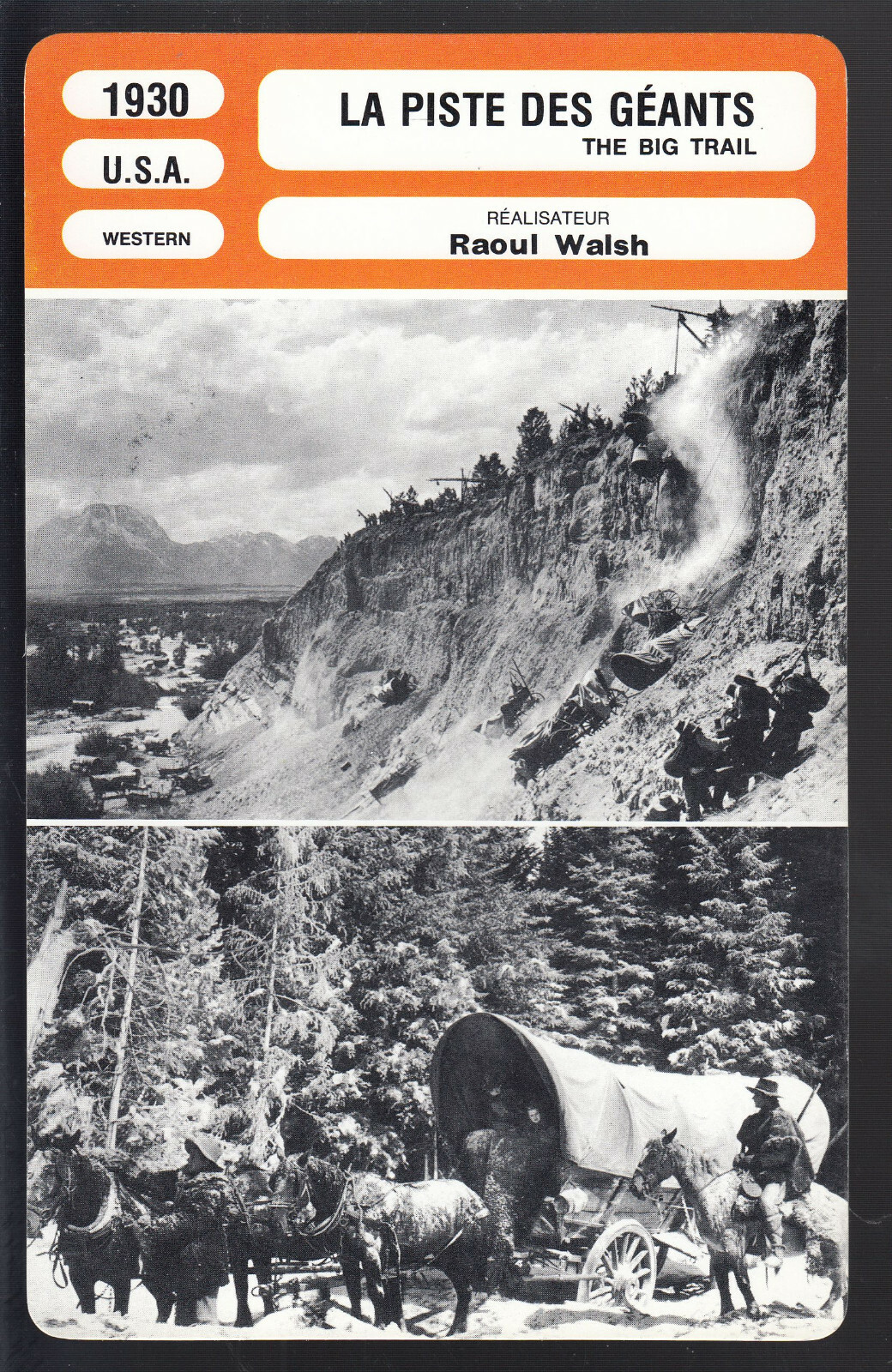THE BIG TRAIL (1930) PHOTO FRENCH MR. CINEMA CARD Raoul Walsh John Wayne Movie