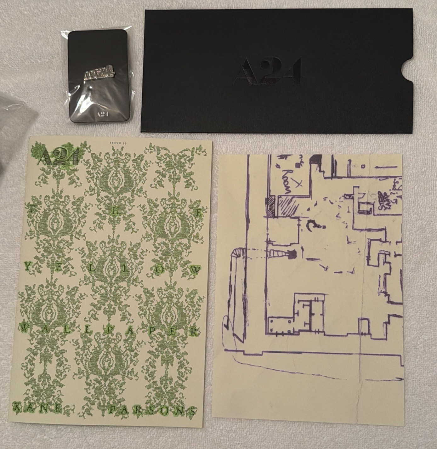 A24 Backrooms Hat, Zine Issue #33 by Kane Parsons, Map, Stickers, Pin & Rare Cup