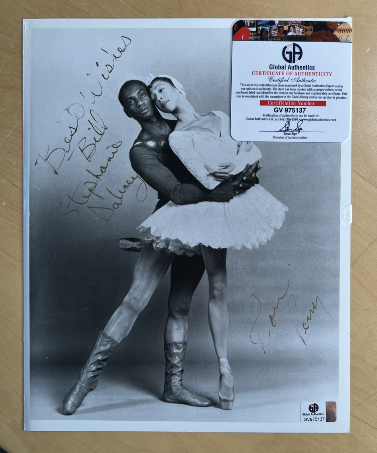1990 Dance Theater of Harlem Ronald Perry & Stephanie Dabney Autographs Photo