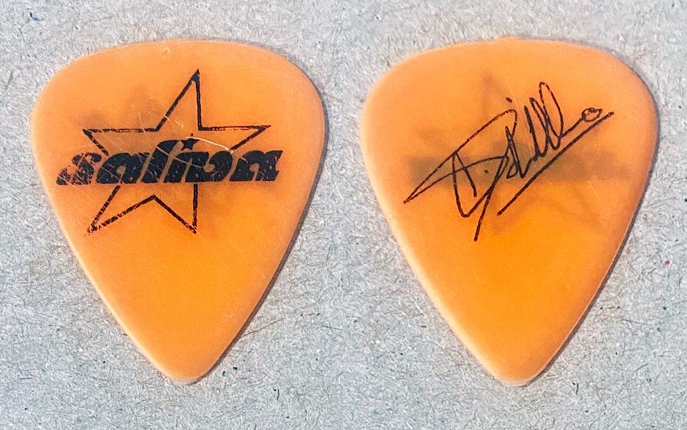 Saliva Chris D’Abaldo Signature Orange Guitar Pick #2 2001 Every 6 Seconds Tour