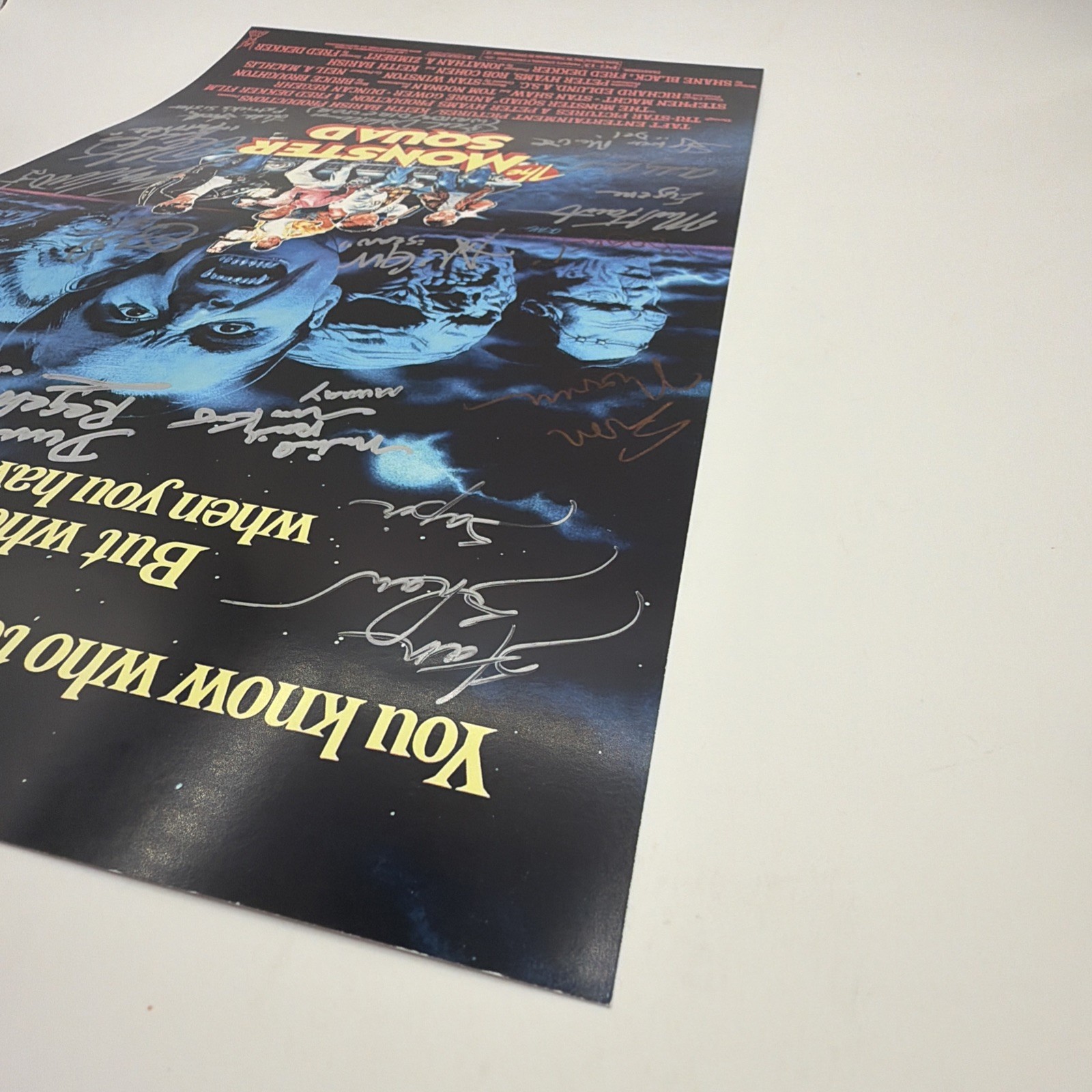 The Monster Squad Autographed 11×17 Poster Cast Signed by 15 Gower, Dekker, Shaw