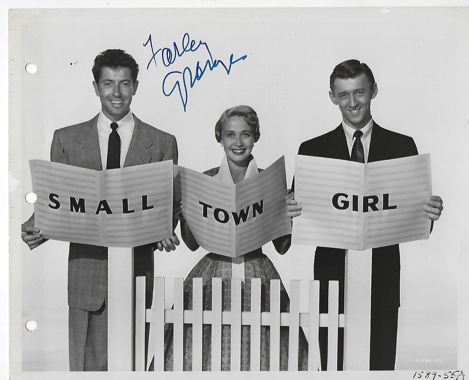 Vintage FARLEY GRANGER Signed 8 x 10 Photo Small Town Girl Jane Powell Bobby Van