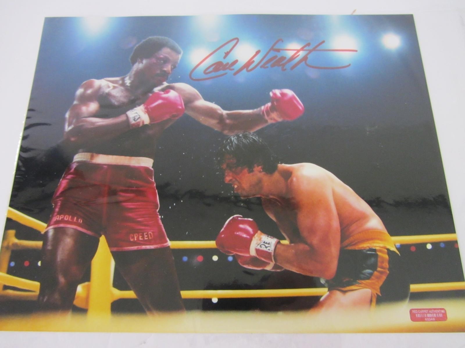 SIGNED Carl Weathers Autographed “Rocky Apollo Creed” Photo w/COA