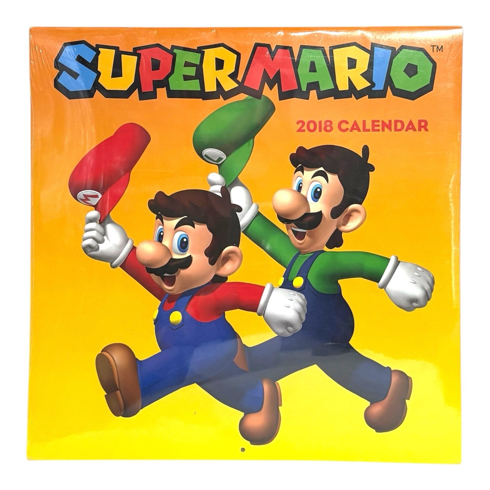 New Sealed 2018 Super Mario Calendar, Official Nintendo, 16 Month, 12″ x 12 “