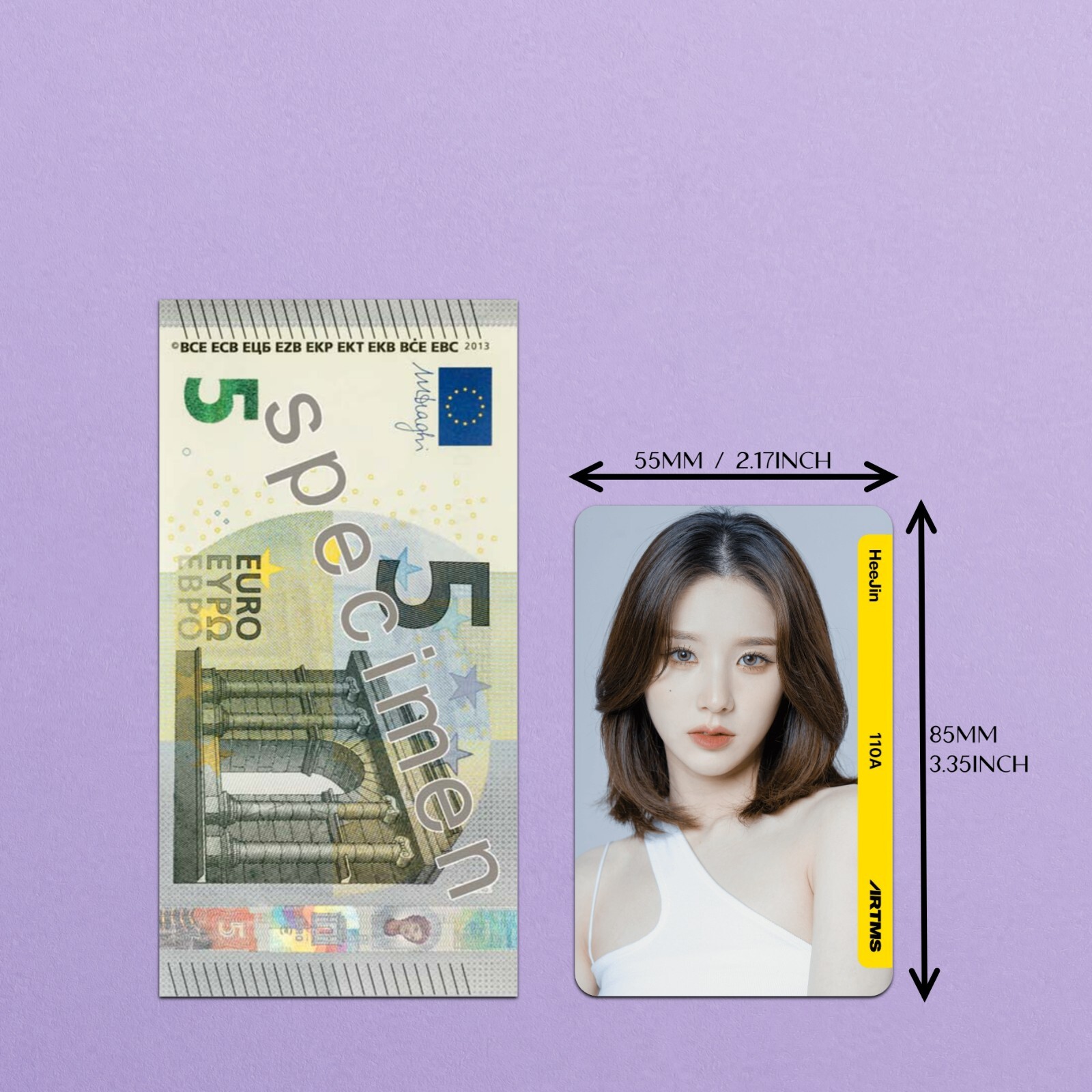 ARTMS HeeJin REPLICA objekt Atom01 109 – 116 Fanmade Photocards