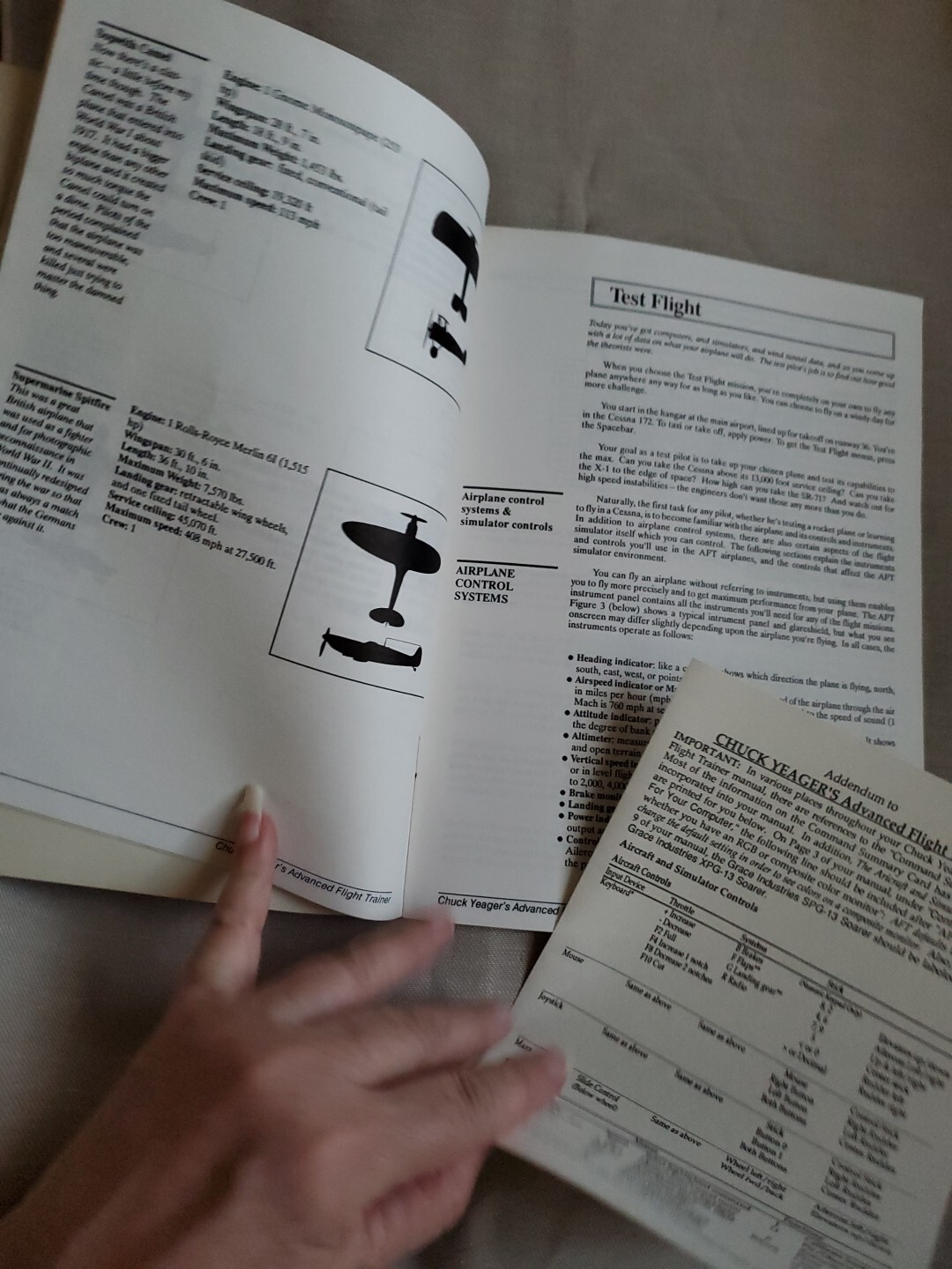 Chuck Yeager’s Advanced Flight Trainer Game MANUAL ONLY 1987 Electronic Arts