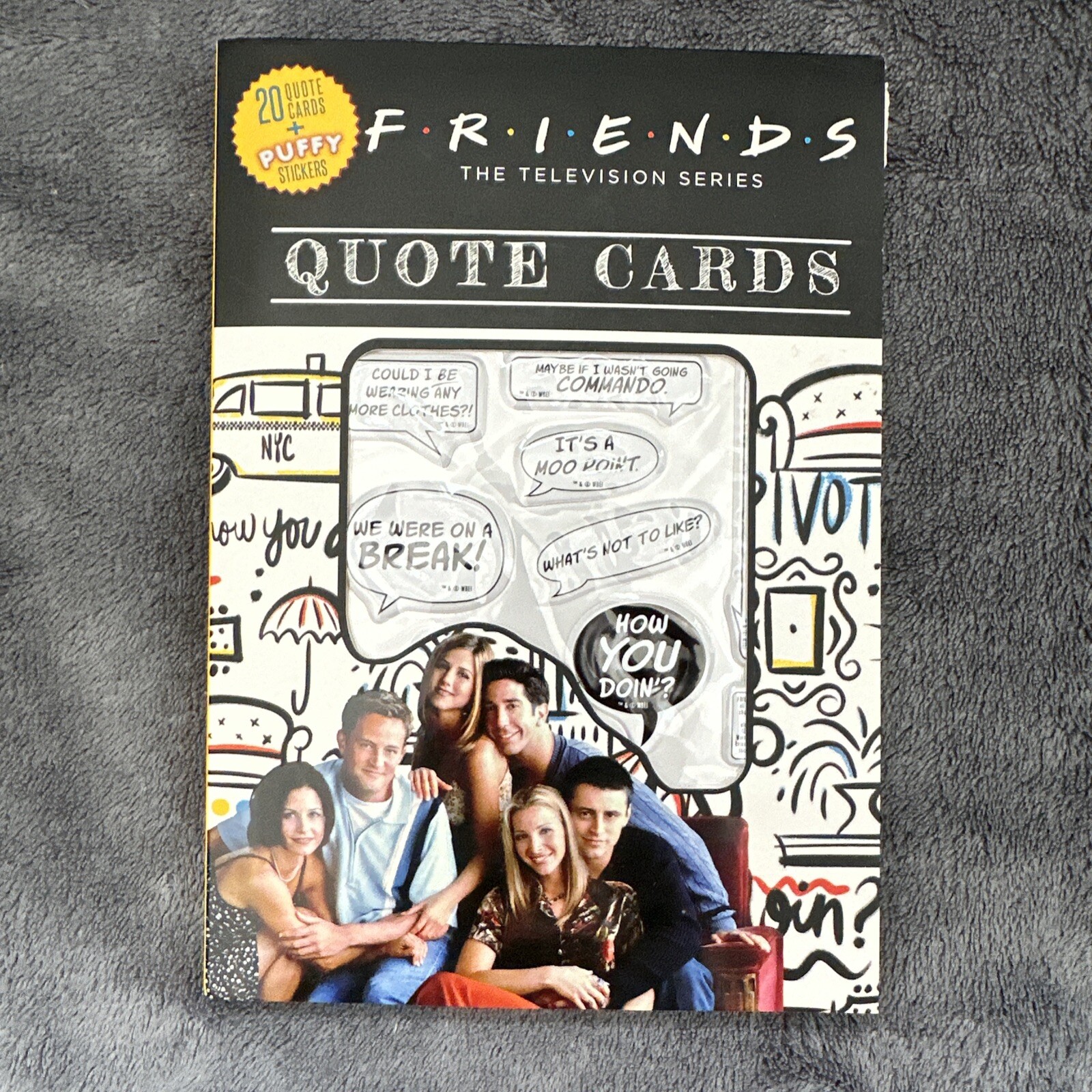 Friends The Television Series 20 Quote Cards Plus Puffy Stickers New