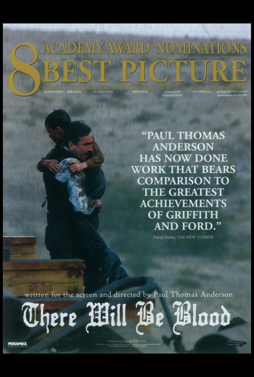 THERE WILL BE BLOOD Movie POSTER 27×40 G Daniel Day-Lewis Paul Dano Kevin J.