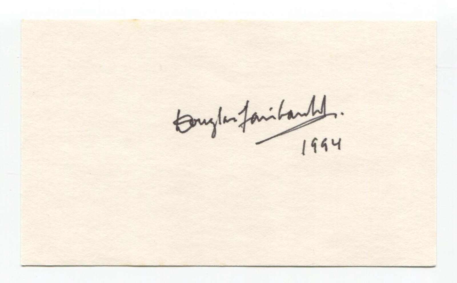Douglas Fairbanks Jr. Signed 3×5 Index Card Autographed Actor Gunga Din