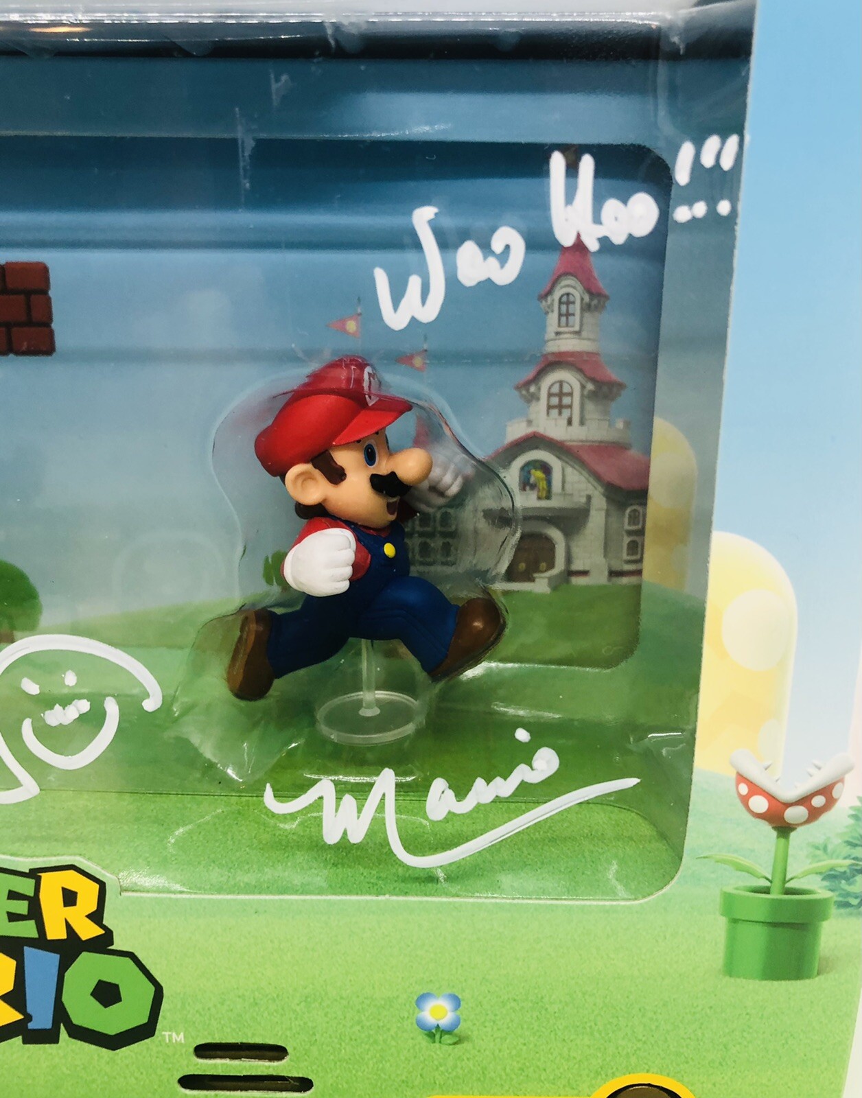 CHARLES MARTINET SIGNED MARIO & LUIGI JAKKS FIGURE SUPER MARIO PROOF JSA COA
