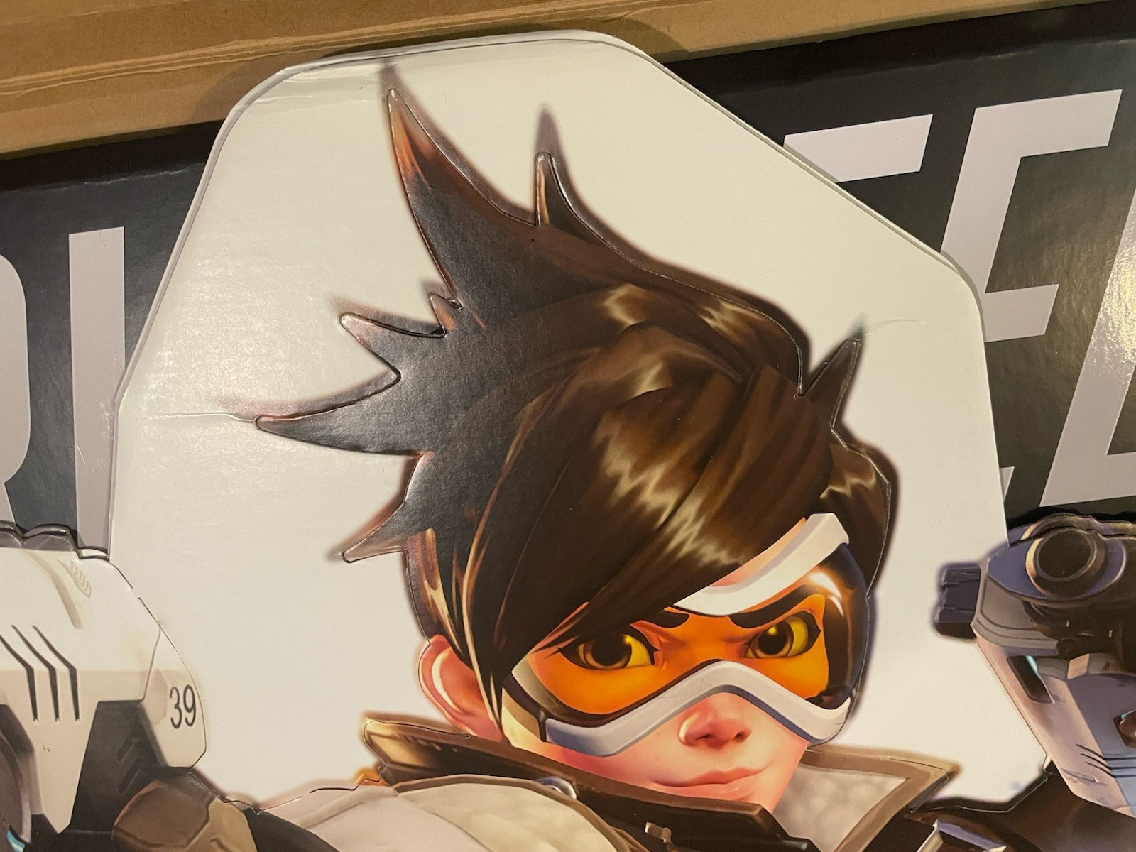 Overwatch Tracer Promotional Display Standee + Game Art Promo Box