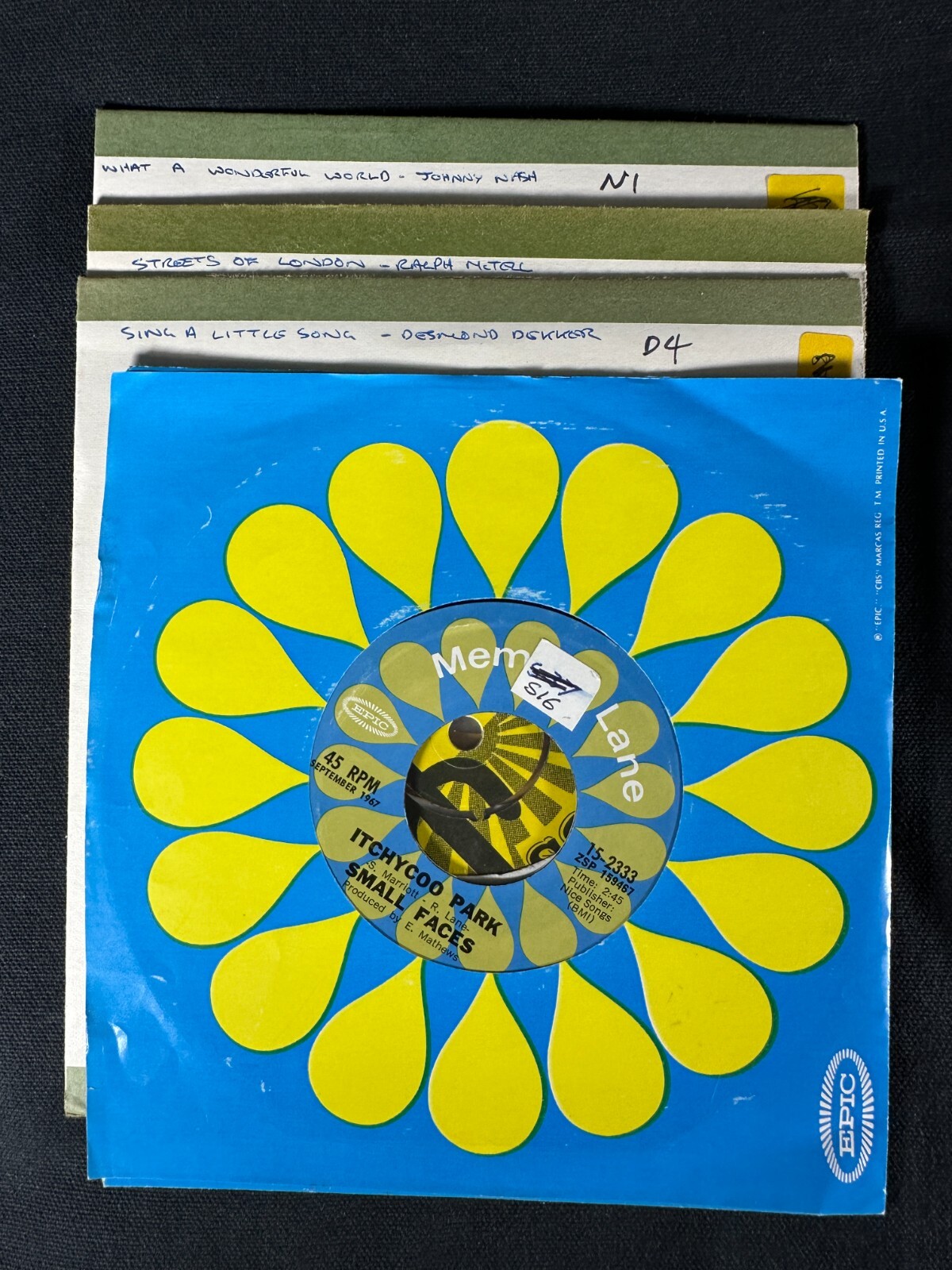 Vintage UK 45 records Terry Jacks/Desmond Dekker/Small Faces/Ralph McTell