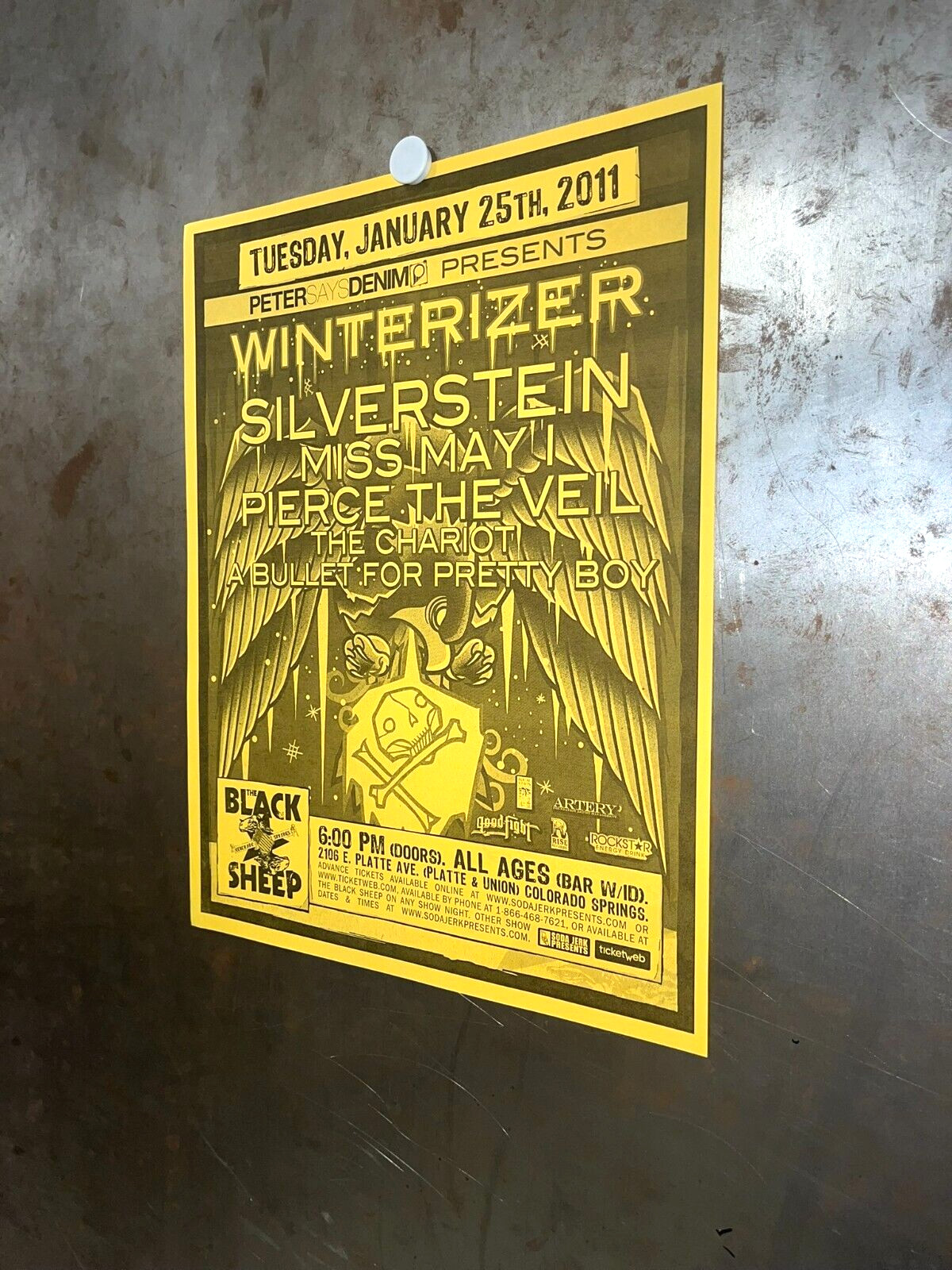 PETER SAYS DENIM Winterizer 2011 w/ SILVERSTEIN Black Sheep CO Springs GIG FLYER