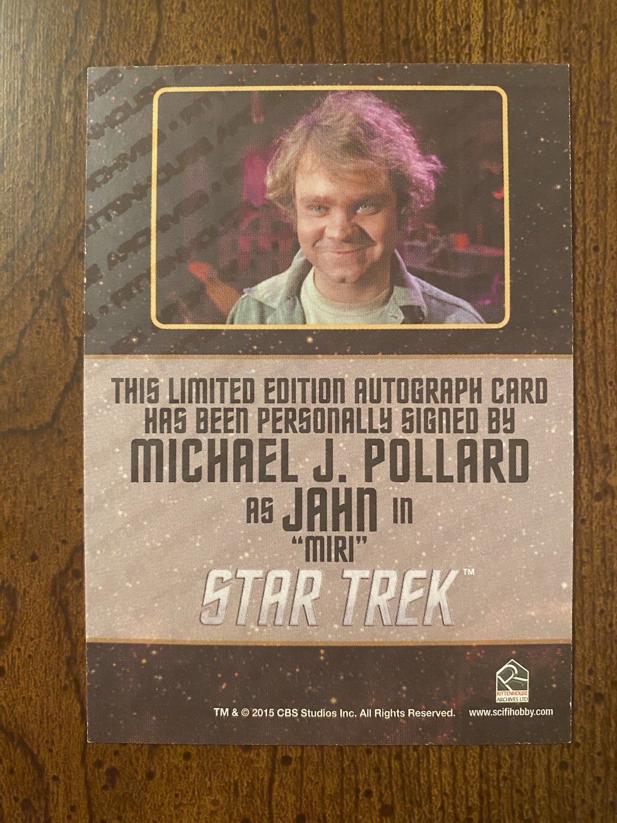 Michael J Pollard Signed Autographed Star Trek The Original Series Trading Card