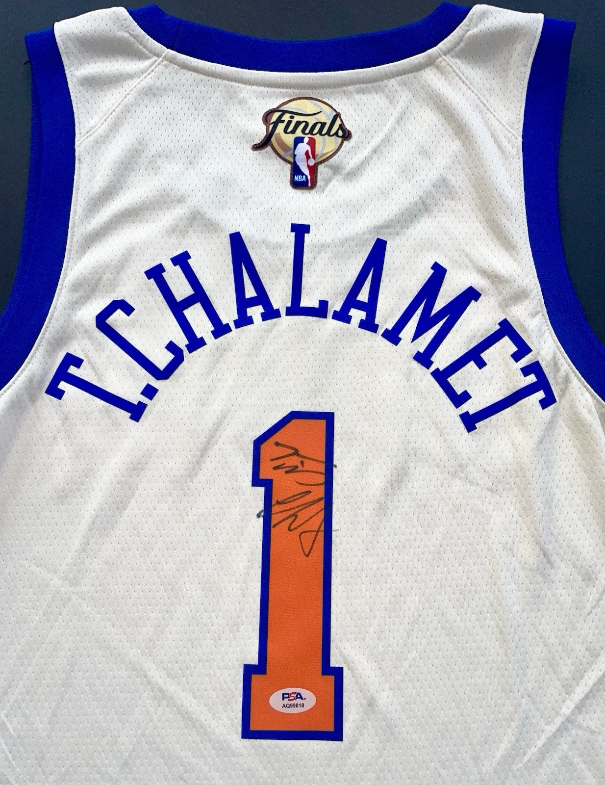 Timothee Chalamet Signed Autographed New York Knicks Jersey Finals Psa/Dna Coa